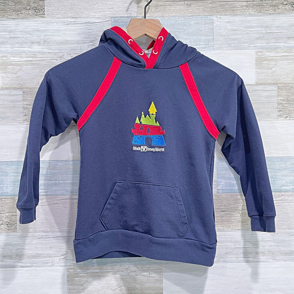 Walt Disney World Houndsight Is 2020 Pluto Embroidered Hoodie Blue Boys Small